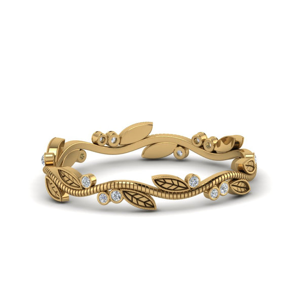 leaf-and-curl-diamond-enamel-band-in-yellow-gold-FDEWB8349B-NL-YG